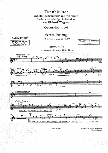 Wagner - Tannhäuser - Paris Version (1860) - English Horn