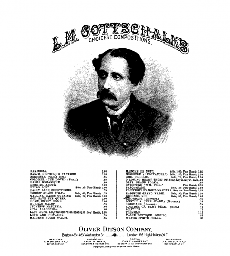 Gottschalk - Réponds-moi, Op. 50 - For Piano Solo (C. Wachtmann) - Score