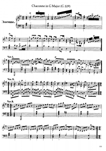 Handel - Chaconne in G major - Keyboard Scores - Score