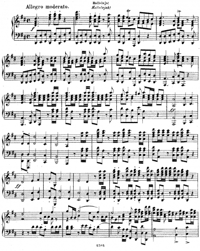 Handel - Messiah - Chorus: Hallelujah (Part II) For Piano solo - Score