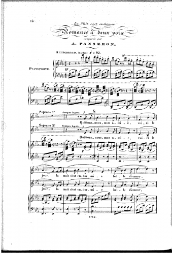 Panseron - Nocturne - piano score