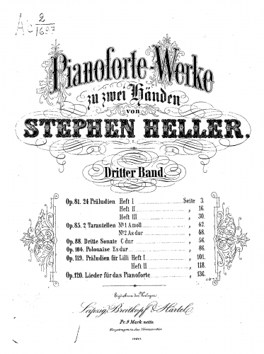 Heller - 2 Tarantelles - Piano Score - Score