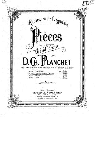 Planchet - Offertoire de Pâques - Score