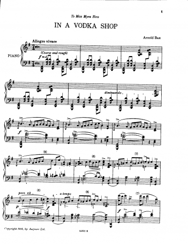 Bax - In a Vodka Shop - Score