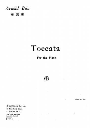 Bax - Toccata - Score