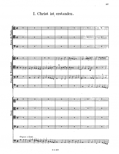 Schütz - Christ ist erstanden von der Marter alle - Score