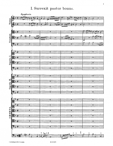 Schütz - Surrexit pastor bonus, SWV 469 - Score