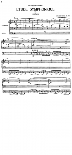 Bossi - Etude Symphonique, Op. 78 - Score