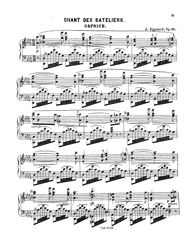 Egghard - Chant de bateliers - Score