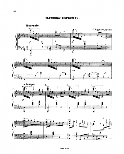 Egghard - Mazurka-Impromptu - Score