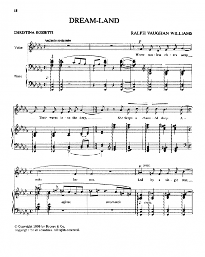 Vaughan Williams - Dreamland - Score