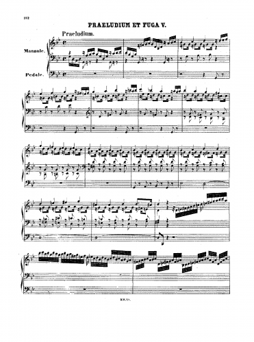 Bach - Prelude and Fugue in G minor, BWV 535 - Scores - Score
