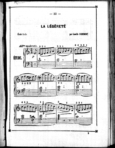 Schubert - La Légèreté - Score