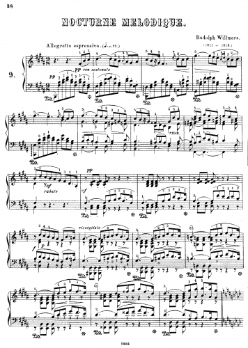 Willmers - Nocturne melodique - Score