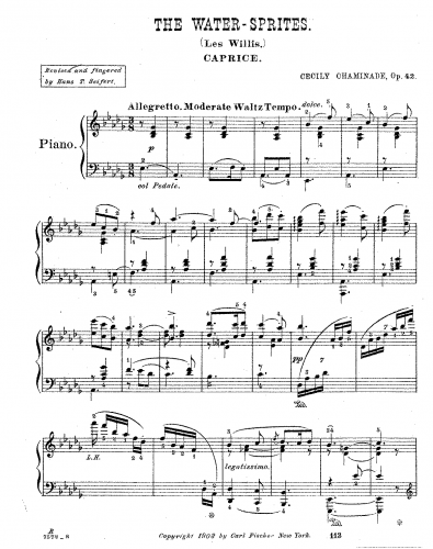 Chaminade - Les Willis (The Water-Sprites) - Score
