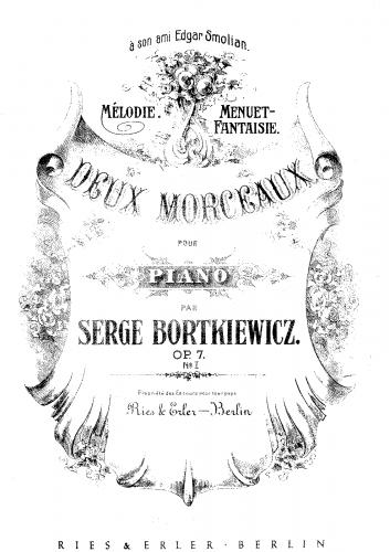 Bortkiewicz - 2 Pieces - Score