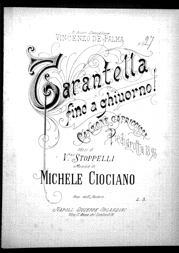 Ciociano - Tarantella fiono a ghiuorno! - Score