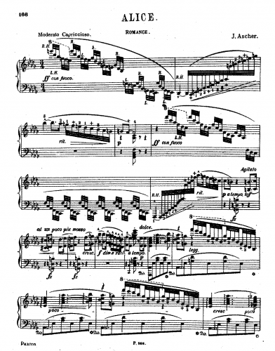 Ascher - Alice, Where Art Thou? - For Piano solo (Composer) - Score
