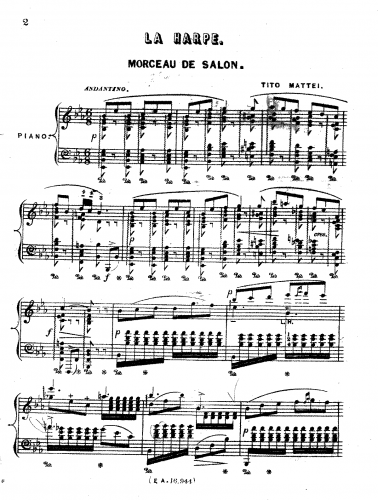 Mattei - La harpe - Score