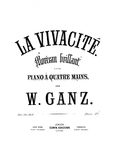 Ganz - La vivacité - Score