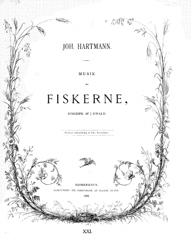 Hartmann - Fiskerne / The Fisherman - Vocal Score - Score