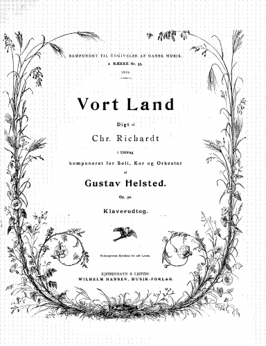 Helsted - Vort land - Vocal Score - Score
