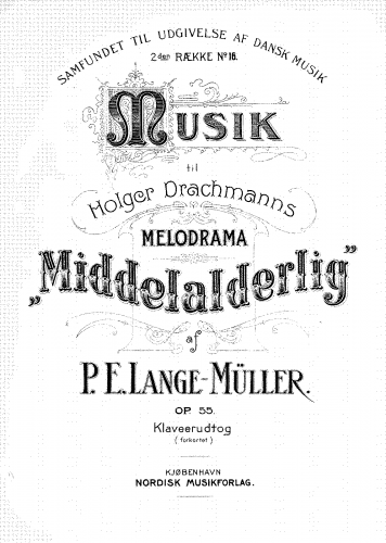 Lange-Müller - Middelalderlig / Medieval - Vocal Score - Score