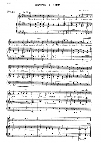 Gounod - Noël - For Voice and Piano - Score