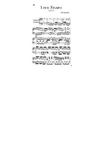 Mercadante - I due Figaro - Sinfonia For Piano solo - Score