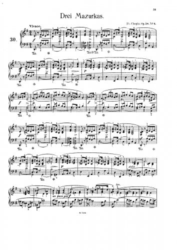 Chopin - Mazurkas - Piano Score - Score