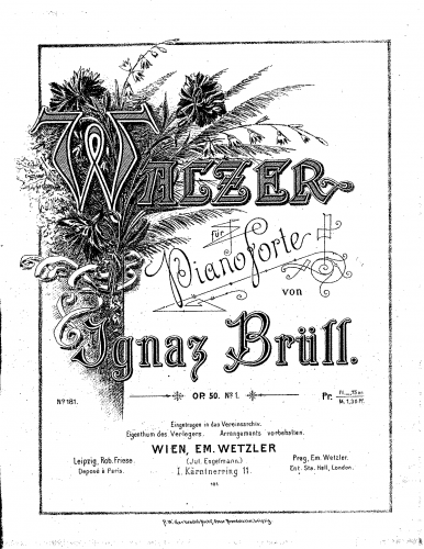 Brüll - 2 Piano Pieces - No. 1 - Walzer