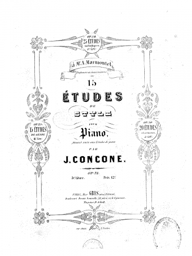 Concone - 15 Études de style - Score