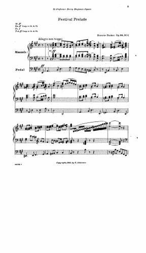Parker - 4 Compositions for Organ - Score