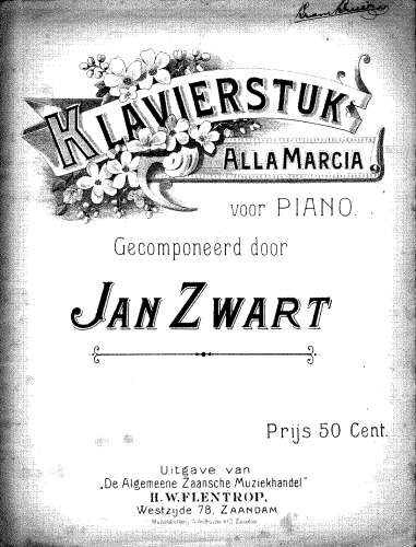 Zwart - Klavierstuk - Score