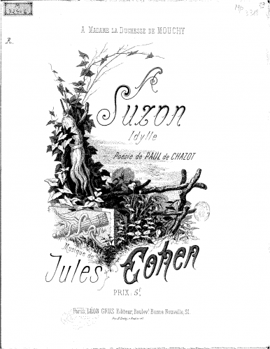 Cohen - À Suzon - Score