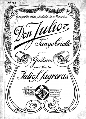 Sagreras - Don Julio - Score