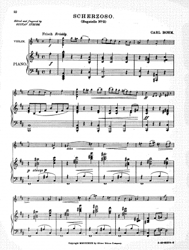 Bohm - 12 Bagatelles - Scores and Parts - No. 2. Scherzoso