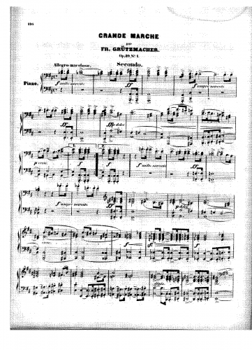 Grützmacher - 3 Grandes marches - No. 1 in D major