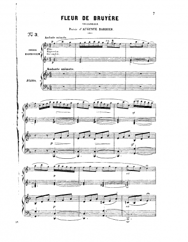 Massé - Fleur de bruyère - Score
