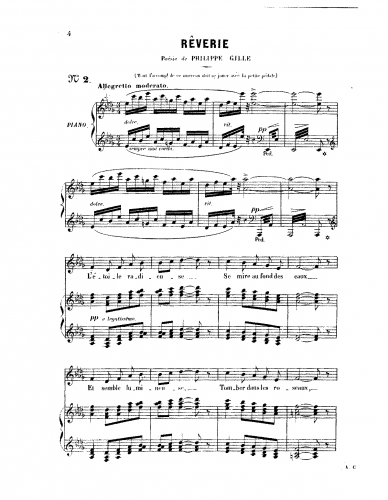 Massé - Rêverie - Score