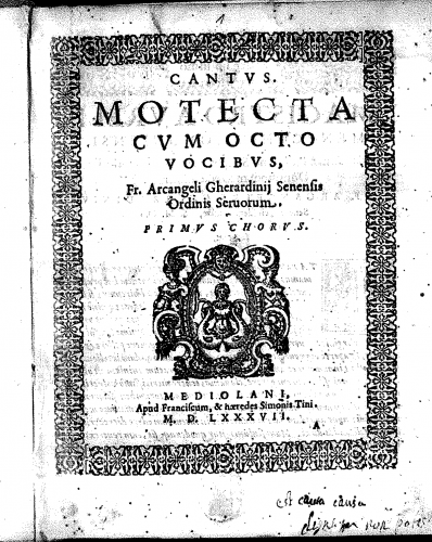 Gherardini - Motecta cum octo vocibus