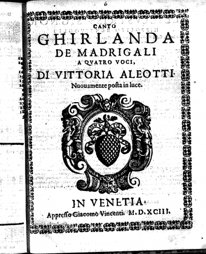 Aleotti - Ghirlanda de Madrigali a 4 voci