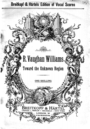 Vaughan Williams - Toward the Unknown Region - Vocal Score - Score