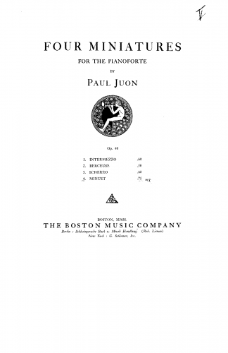 Juon - 4 Miniatures - Score