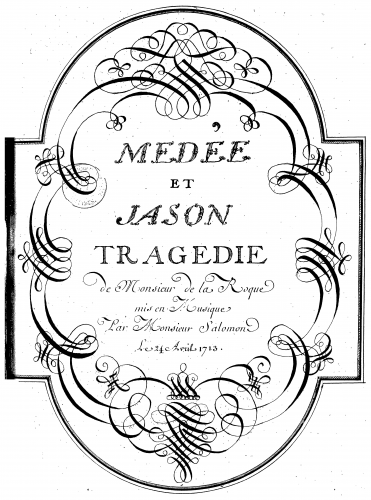 Salomon - Médée et Jason - Vocal Score