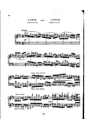 Stanchinsky - Canon - Score