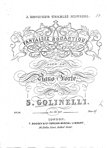 Golinelli - Fantaisie Romantique, Op. 58 - Score