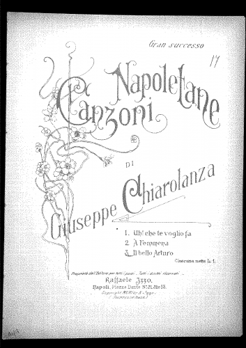 Chiarolanza - Il bello Arturo - Score