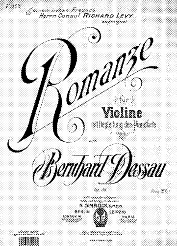 Dessau - Romance - Scores and Parts - Piano Score and Violin Part