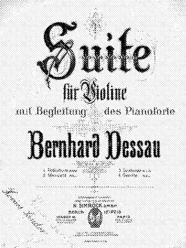 Dessau - Suite - Scores and Parts - 4. Gavotte: Piano Score and  Violin Part